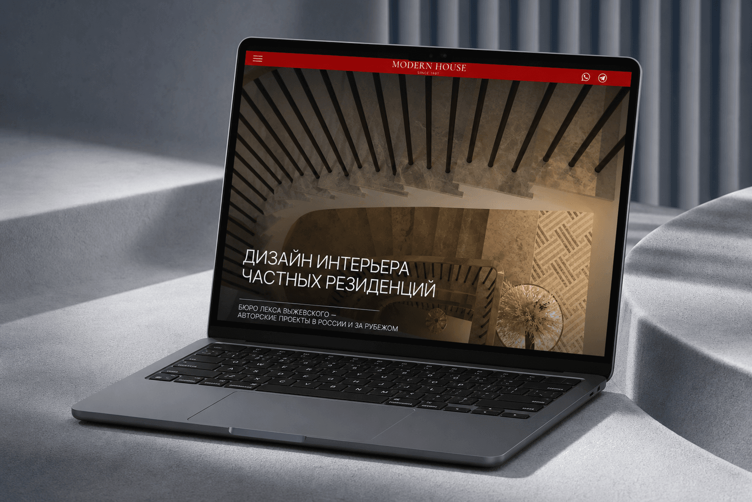 Modern House design landing website case cover