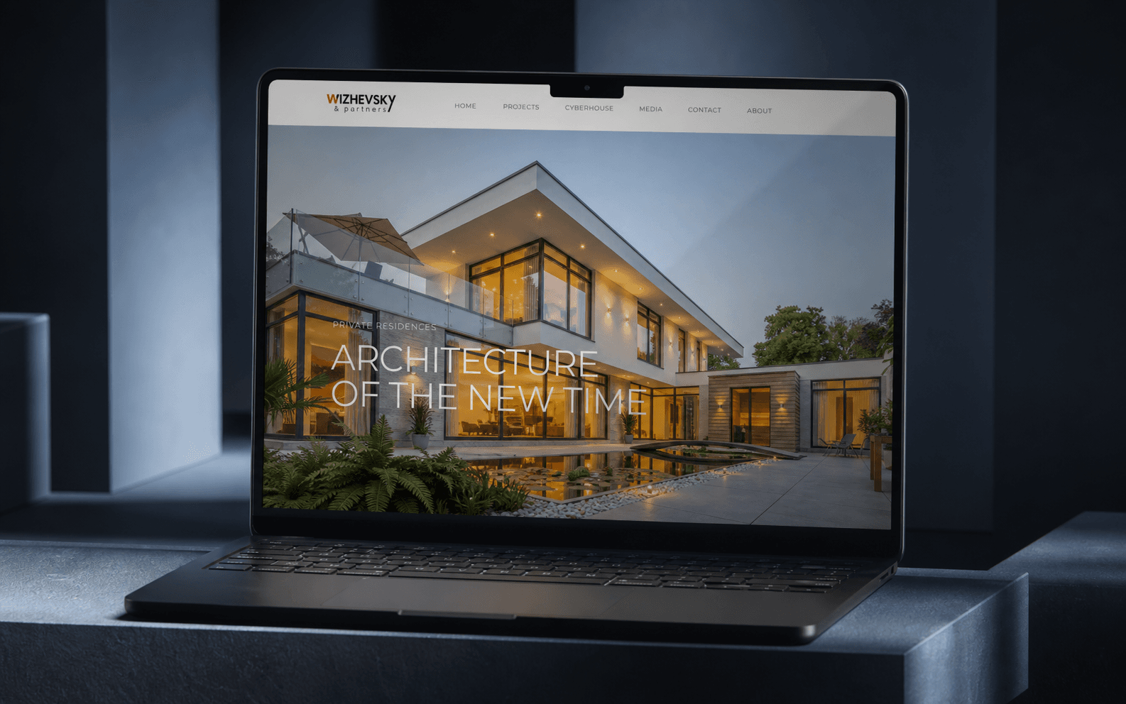 Wizhevsky and Partners website case cover with desktop screen