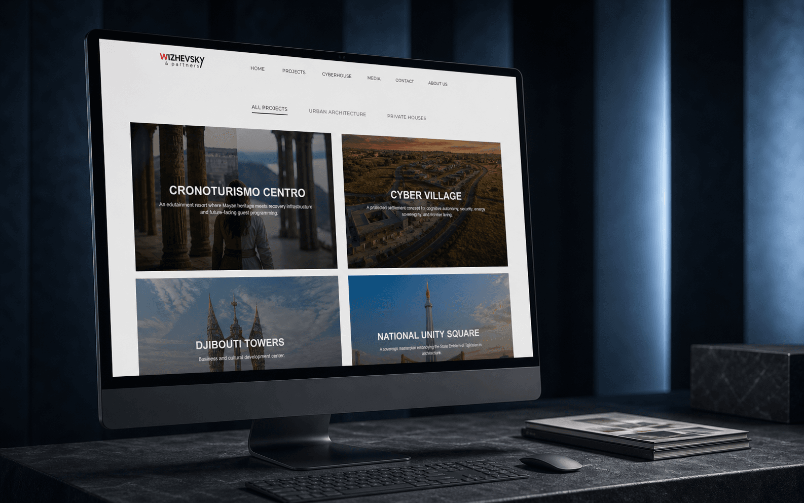 Wizhevsky project index case cover with project grid